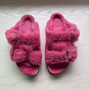 Birkenstock Arizona Big Buckle Pink Shearling Sandal